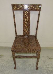 Painted Leopard Side Chair