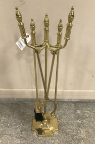 Brass Fireplace Tool Kit