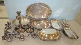 Group of Silver Plate Serving Pieces