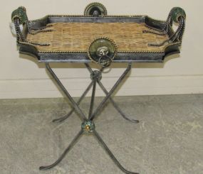 Metal Serving Tray and Stand