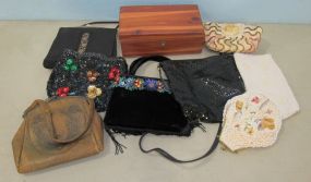 Collection of Vintage Purses and Cedar Jewelry Box