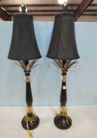 Pair of Black Modern Resin Table Lamps