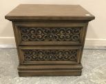 Contemporary Italianate Two Drawer Night Stand