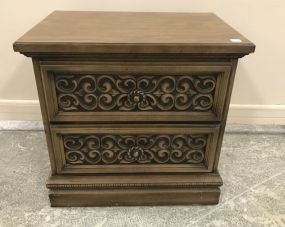 Contemporary Italianate Two Drawer Night Stand