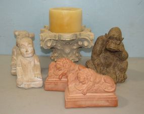 Six Pottery Decor Display Pieces