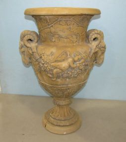 Large Rustic Plaster Planter Urn