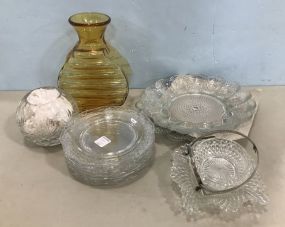 Glass Vases, plates, and Dishes