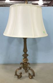 Metal Gold Tone Table Lamp