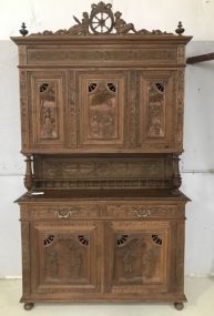 Antique French Oak Renaissance Style Buffet