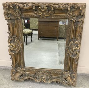 Heavily Carved Ornate Wall Mirror