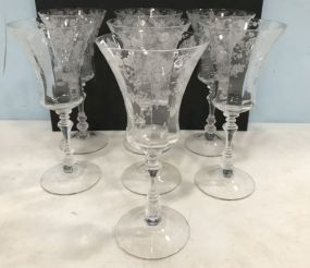 Cambridge Rosepoint Style Water Goblets