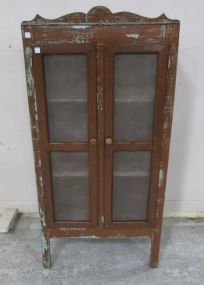Painted Distressed Pie Safe Cabinet