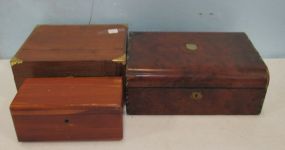 Two Wooden Letter Boxes and  Lane Cedar Box