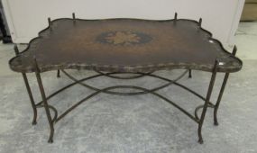 Large Modern Ornate Metal Coffee Table