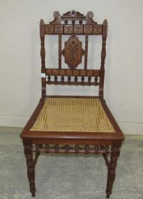 Carved Eastlake Style Side Chair