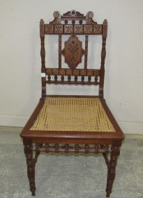 Carved Eastlake Style Side Chair