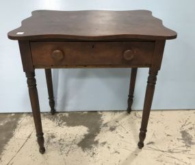 Primitive Style One Drawer Side Table
