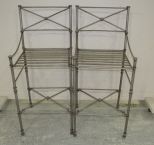 Pair of Modern Decor Metal Bar Stool