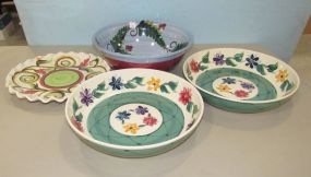 Four Pieces of Hand Painted Gail Pittman