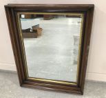 Vintage Wood Framed Wall Mirror