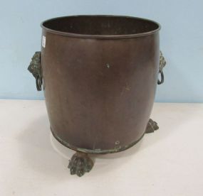 Antiqued Brass Claw foot Bucket