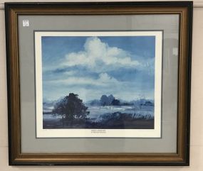 Delta Landscape Lith. Signed and Numbered