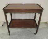 Two Tier Mahogany Serving Cart