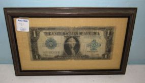 Framed 1923 One Dollar Not