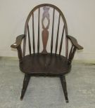 Vintage Mahogany Spindle Back Rocker