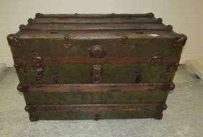 Antique Streamer Trunk