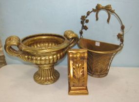 Centerpiece Urn, Wall Shelf, and Basket