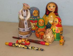 Group Lot of Russian Nesting Dolls