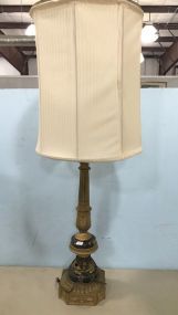 Large Metal Gold Painted Lamp