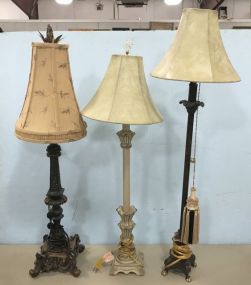Three Decorative Table Lamps