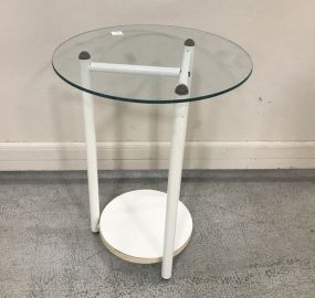 ANSCO Metal Glass Top Stand