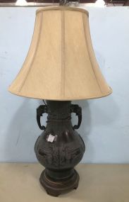 Bronzed Color Metal Elephant Urn Lamp