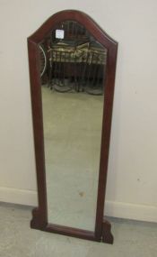 Narrow Wood Frame Wall Mirror