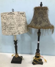 Two Metal Decor Table Lamps