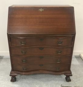 Vintage Walnut Ball-n-Claw Secretary Desk