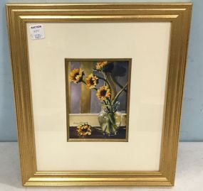 Becky Barnett Watercolor of Sunflowers