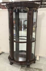 Modern Large Bow Front Curio Cabinet