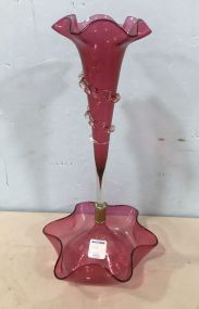 Victorian Style Cranberry Epergne