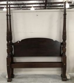 Reproduction Wheat Carved Four Poster Bed