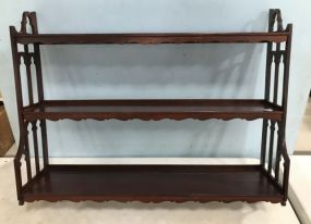 Chippendale Style Three Shelf Wall Display Rack