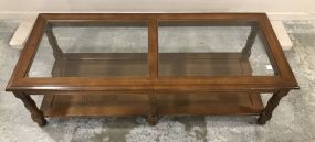 Contemporary Glass Panel Top Coffee Table