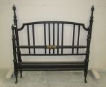 Black Painted Iron Colonial Style Bed