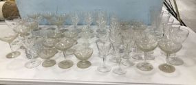 Large Collection of Glass Stemware