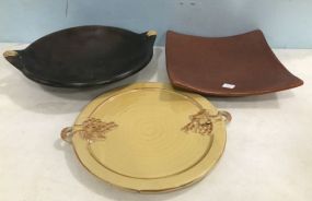 Three Decorative Centerpiece Bowls