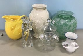 Collection of Pottery and Glass Vases