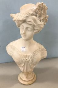 Faux Marble Lady Bust